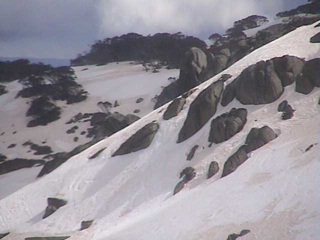 The area around �Balls to the Wall� in The Basin was still untracked