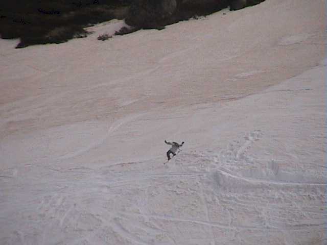 Boarders and skiers enjoying Charlie�s jump