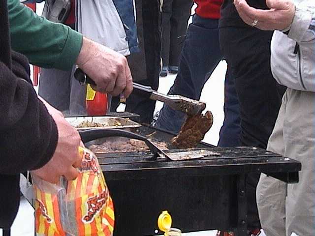 What we really came for � great BBQ sangas and beer