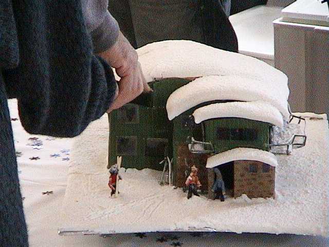 The cutting of the cake � a marvellous cake made by Dorothy