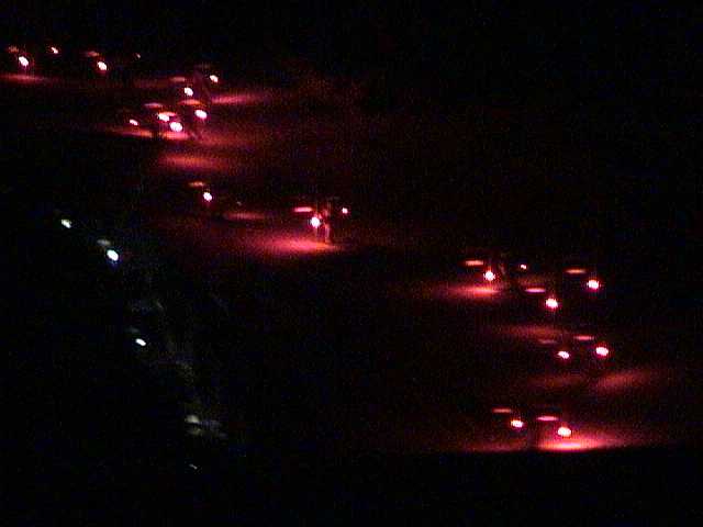 Saturday night’s flare run