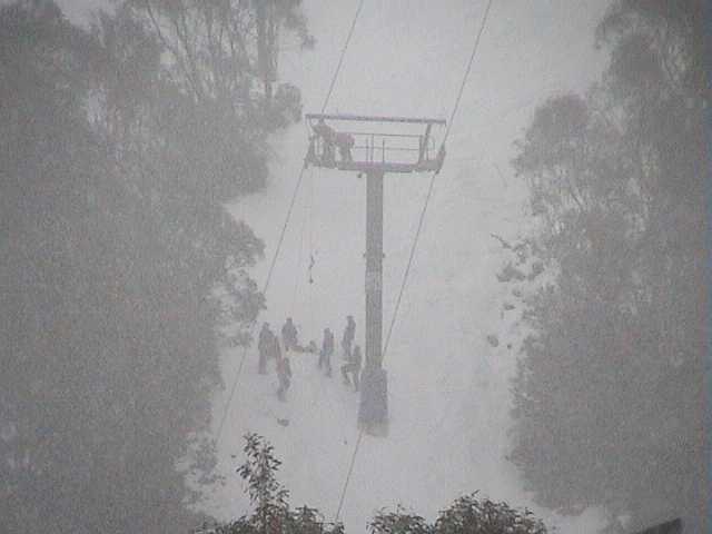 Ski Patrol training on Kosciuszko Express in today�s blizzard