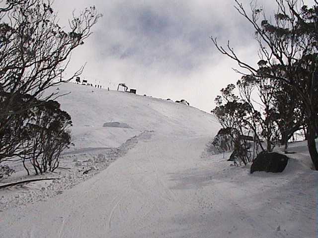 Entrance to Michael�s Mistake � groomed from the big air jumps