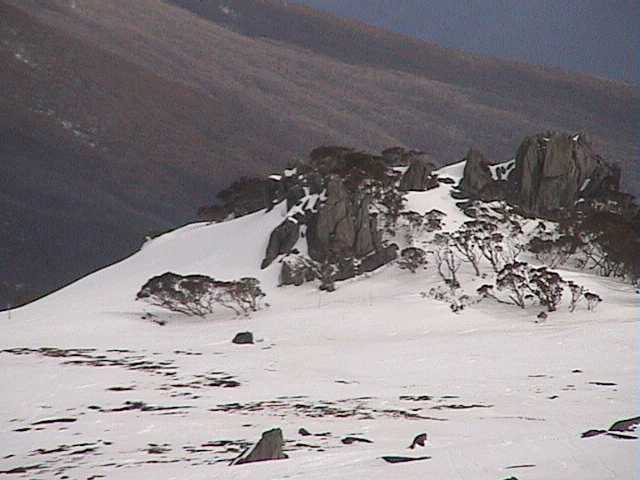 Saturday Peak � a windbreak for our lunch spot