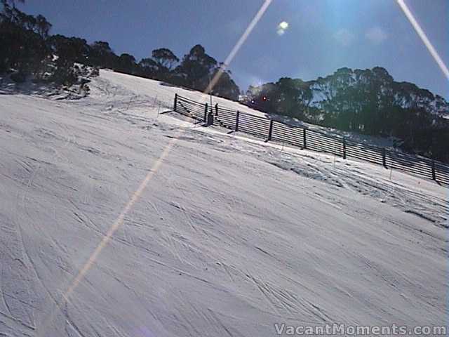 World Cup across to Upper Supertrail � well polished