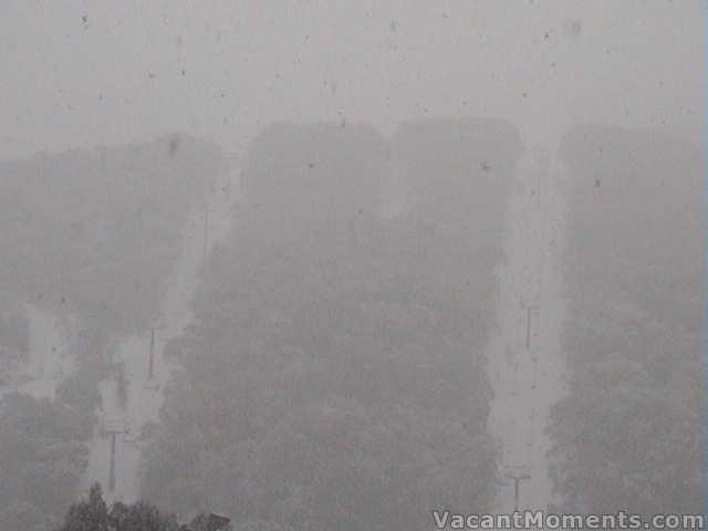Monday afternoon � snowing