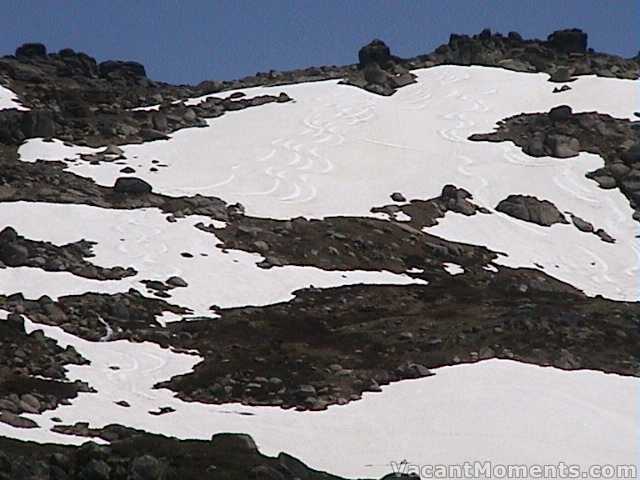 The return run involved crossing snow bridges I wouldn�t do again