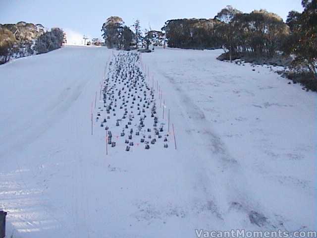 Middle Supertrail – with and without snowmaking