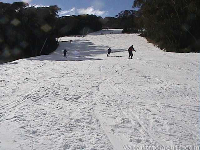 Sugar on all lower runs – just above the cat sheds, Lovers Leap station