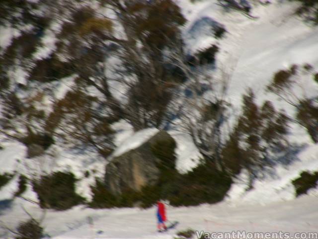 Faster than a speeding bullet � I was unable to get a focused shot of Superman as he blasted onto the Cat Walk.