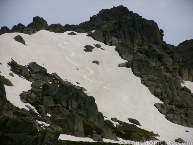 North Face �steeper and great fun due to the thaw
