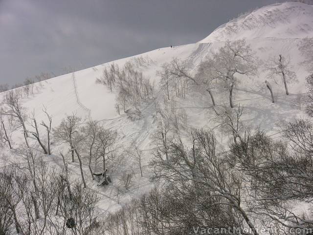 That�s a person standing above and a gondola below