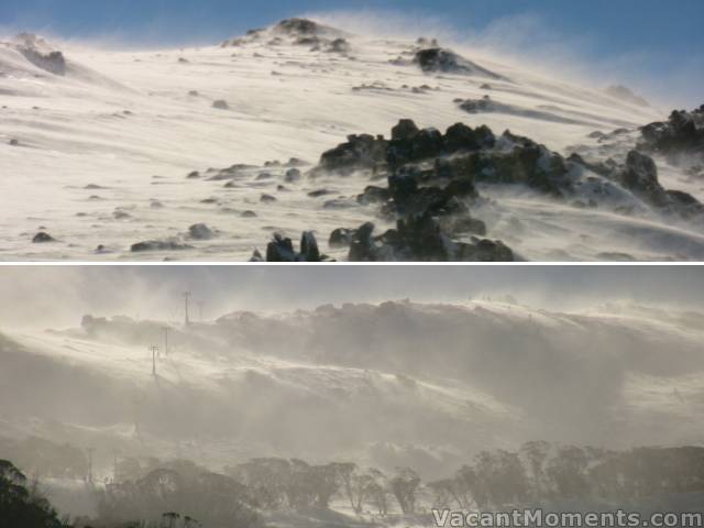 Friday�s wind out of and in the resort