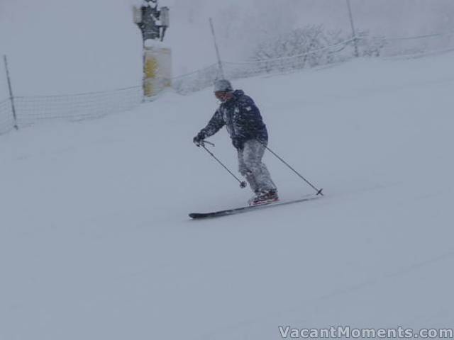 Blast from the past � D�j� vu for Rosco when he spotted this mono skier
