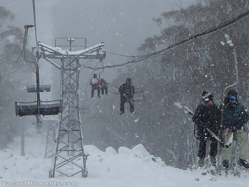 How not to spend your day on a half speed Merritts Chair in a blizzard